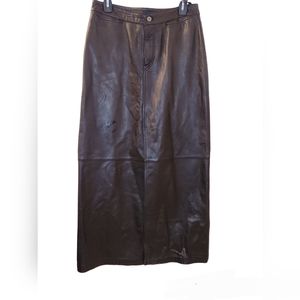 GAP Black Leather Skirt
